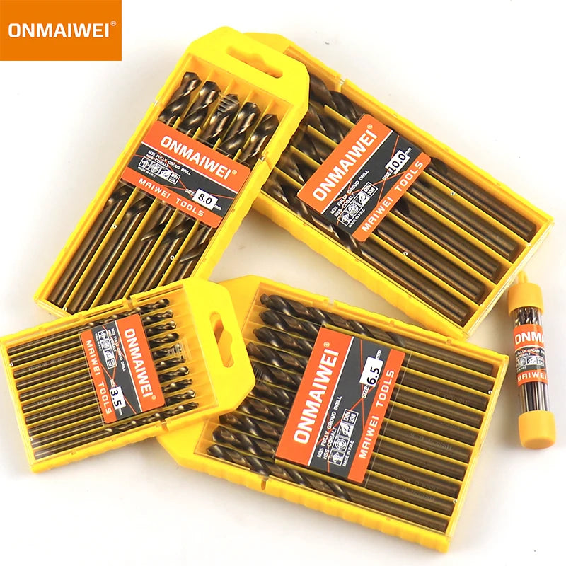 5-10pcs 1-13mm HSS M35 Cobalt Twist Drill Bit Set Solid Tungsten Bits