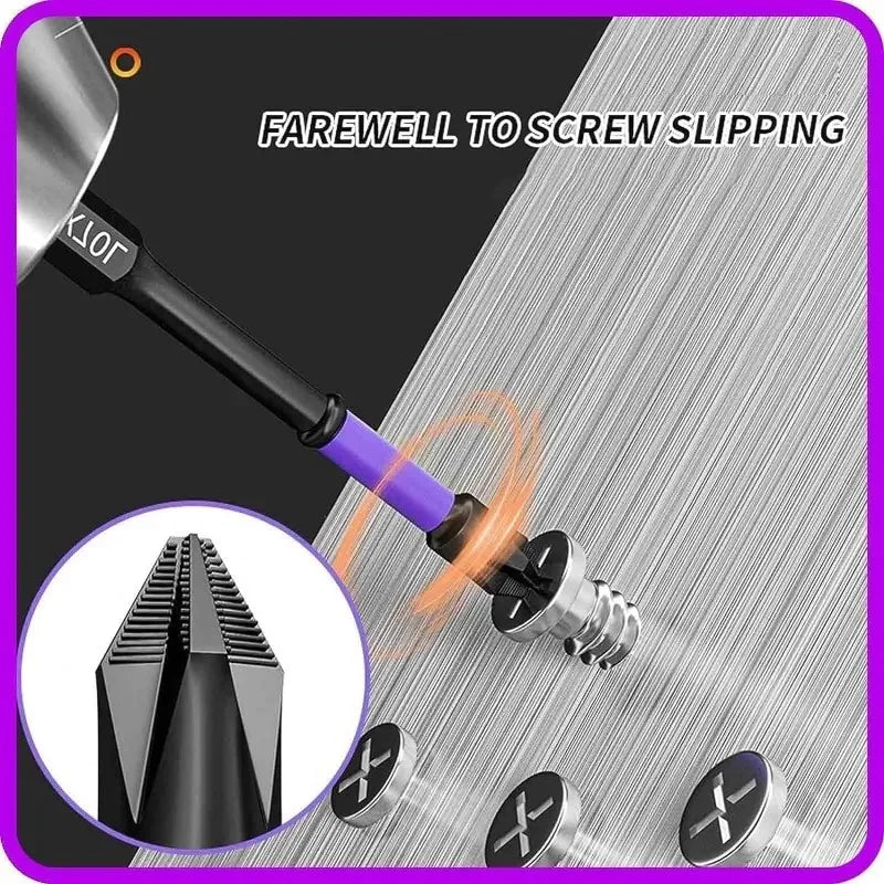 Strong Magnetic Impact Bit Anti-Slip Long Screwdriver Drill Hex Shank