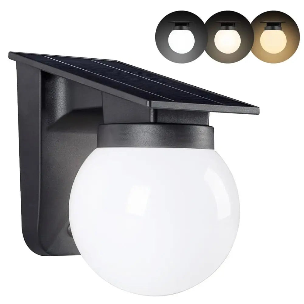 Auto on/Off Solar Wall Light Wall Mounted IP65 Waterproof Solar