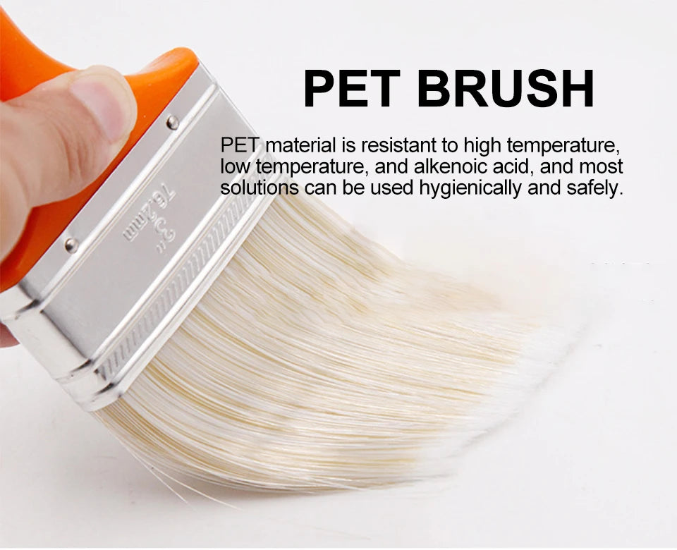 Home Improvement Wall Paint Brush PET Soft Bristle Durable Cleaning