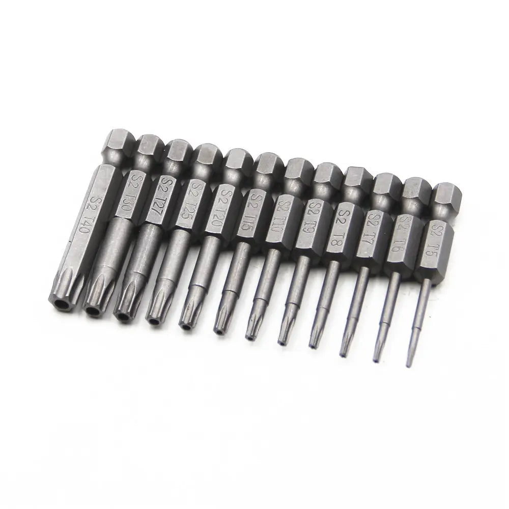 12Pcs Hex Bits Driver Tamper Proof Security Drill Magnetic Bit Set