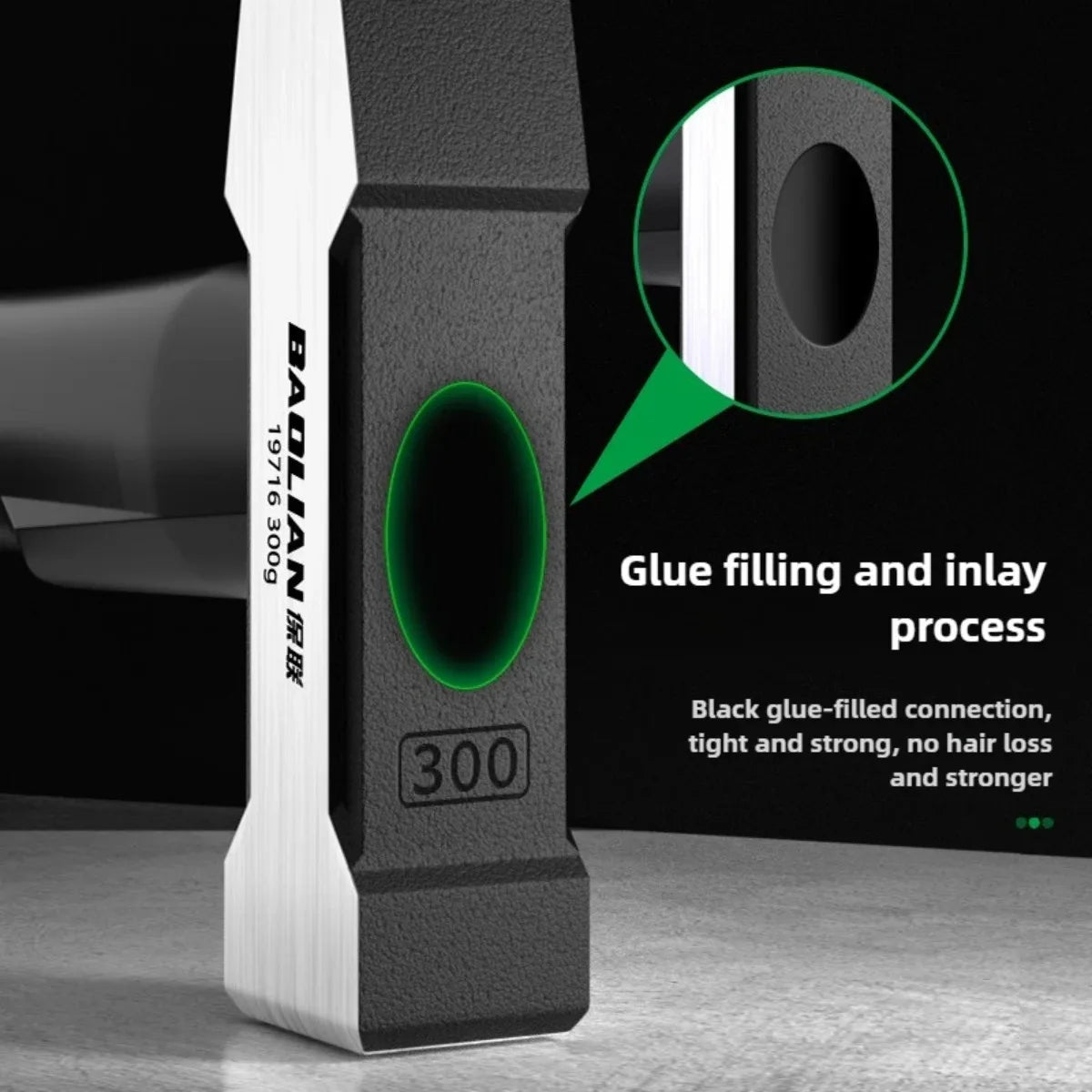 Hardware Tools, Building Decoration, Flat Head Hammer 200g