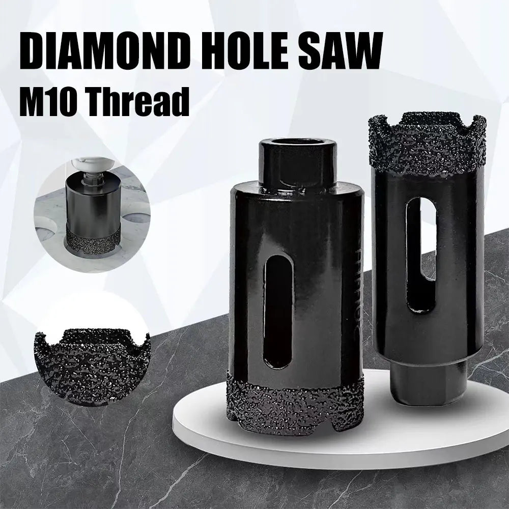 M10 6-100mm Diamond Brazed Core Dry Drill Bit For Porcelain Tiles