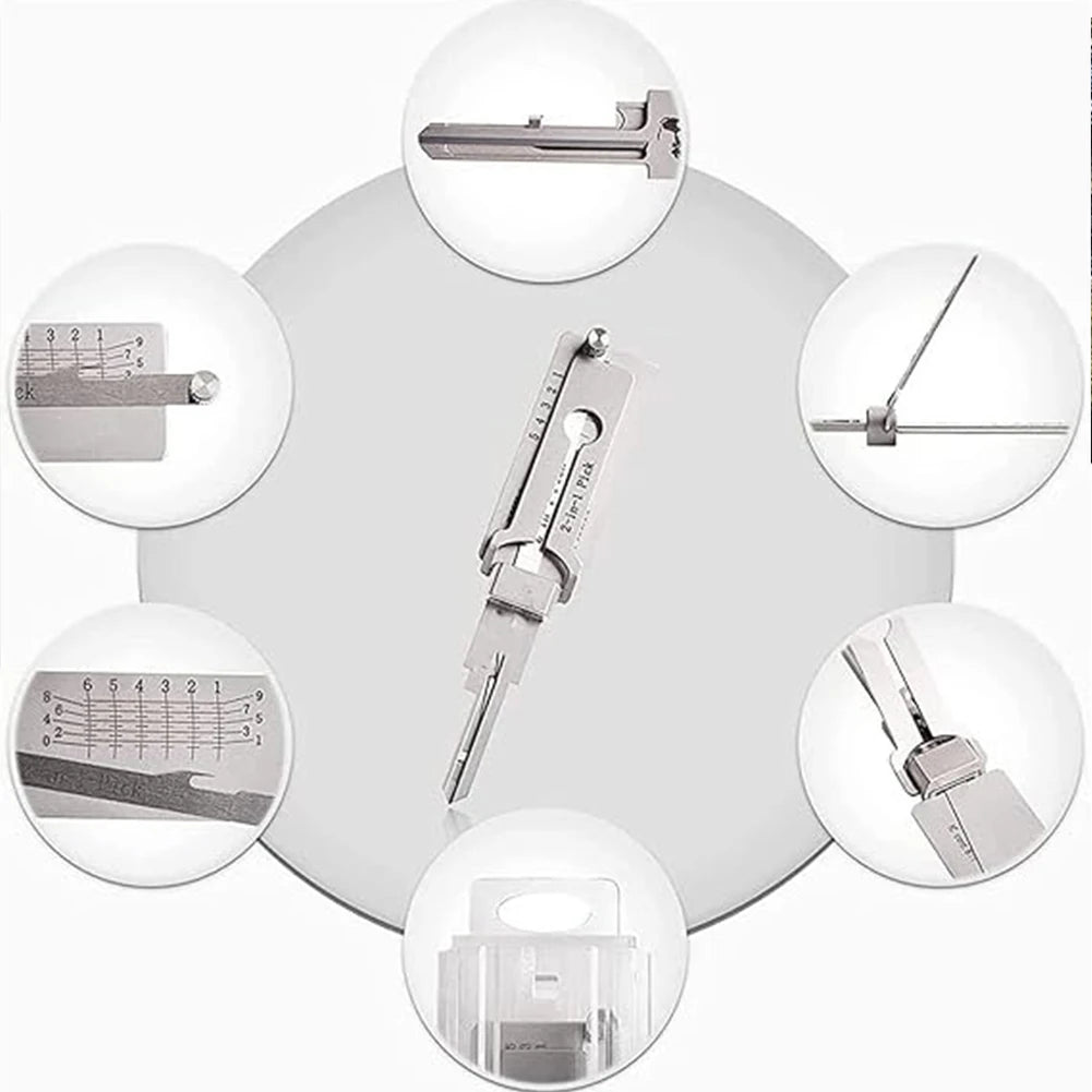 SS001 Stainless Steel Precision Tool 2 In 1 Key Decoder Hook