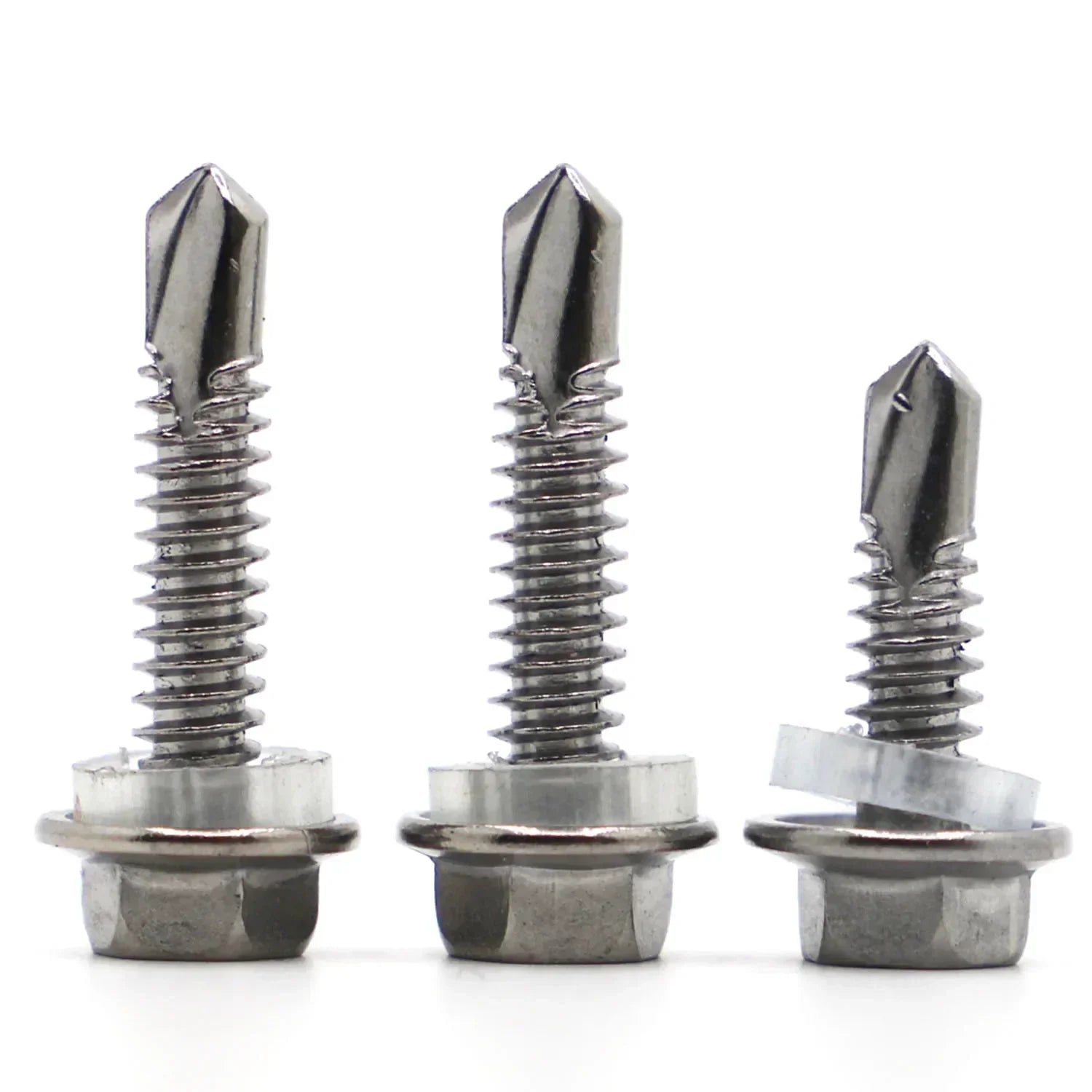 10pcs M5.5 M6.3 410 Stainless Steel Washer Head External Hex Hexagon