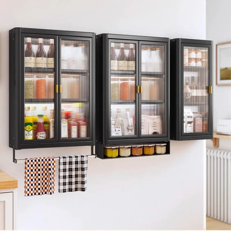 Wall-Mounted Kitchen Condiment Storage Rack – Oil, Salt & Sauce