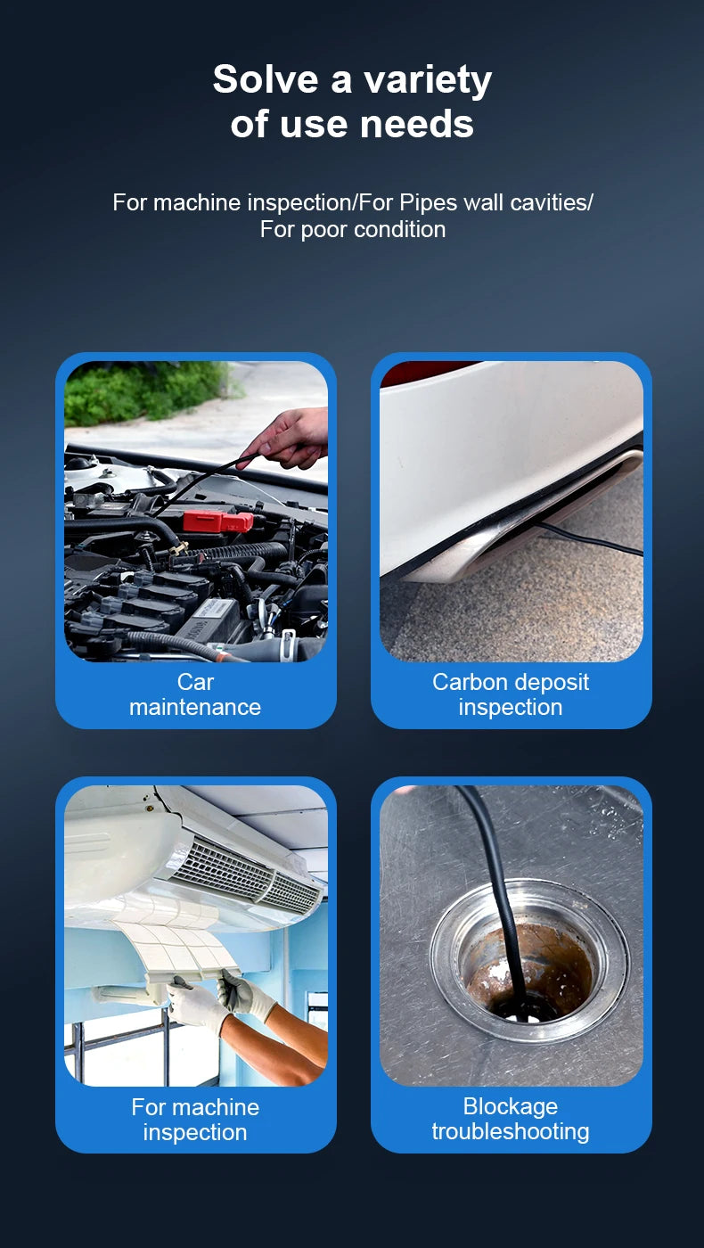 8MM 5MP Auto-Focus IP68 Waterproof Endoscope Sewer Channel Drain