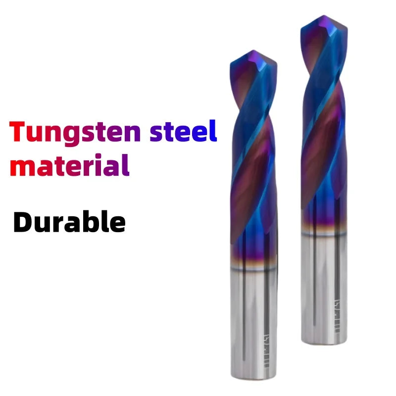 HRC70 Solid Carbide Twist Drill Bit Blue Coated 1mm-17.9mm CNC NC