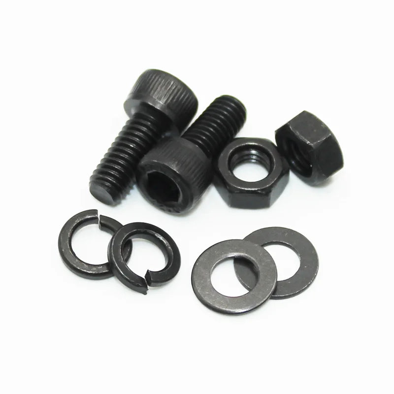 Black 2500P Hex Socket Head Screws Set M2 M2.5 M3 M4 M5 M6 DIN912