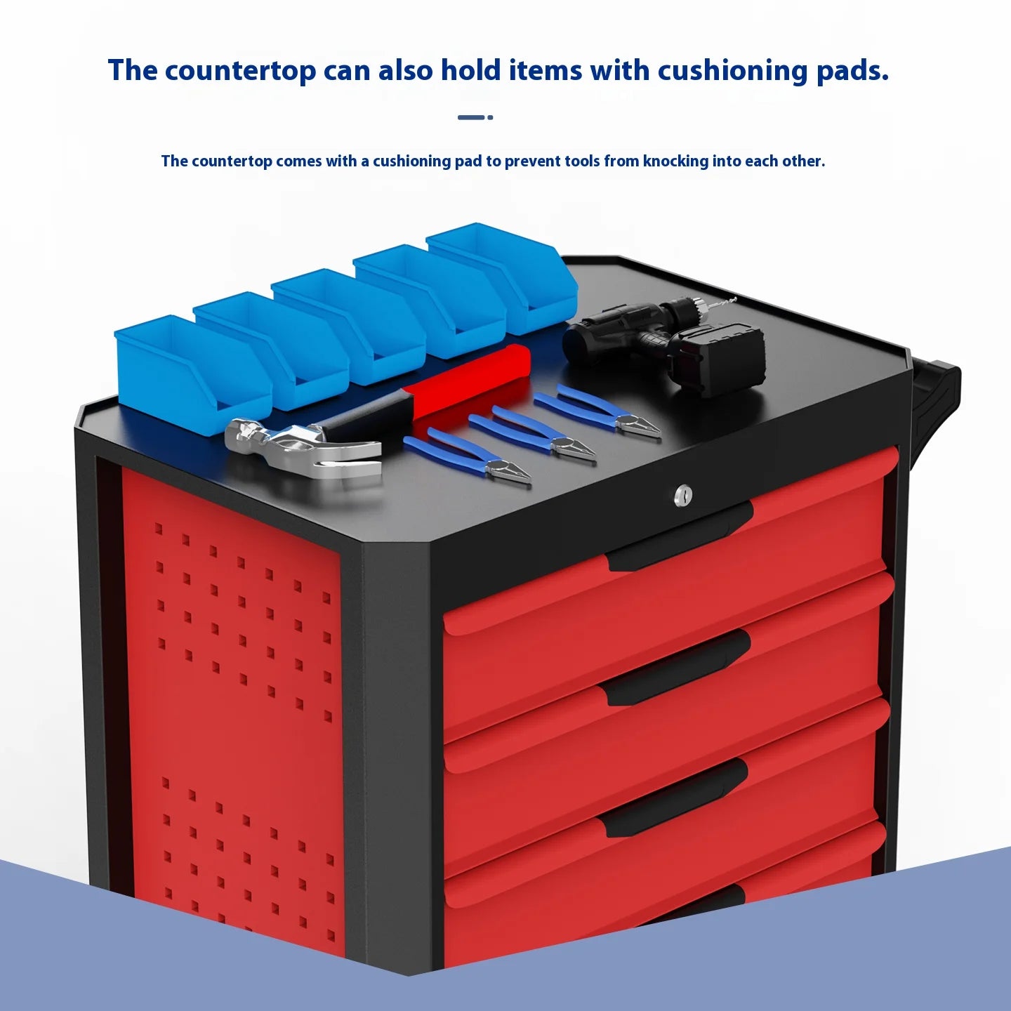 Heavy-Duty 7-Drawer Workshop Tool Cabinet with Lock