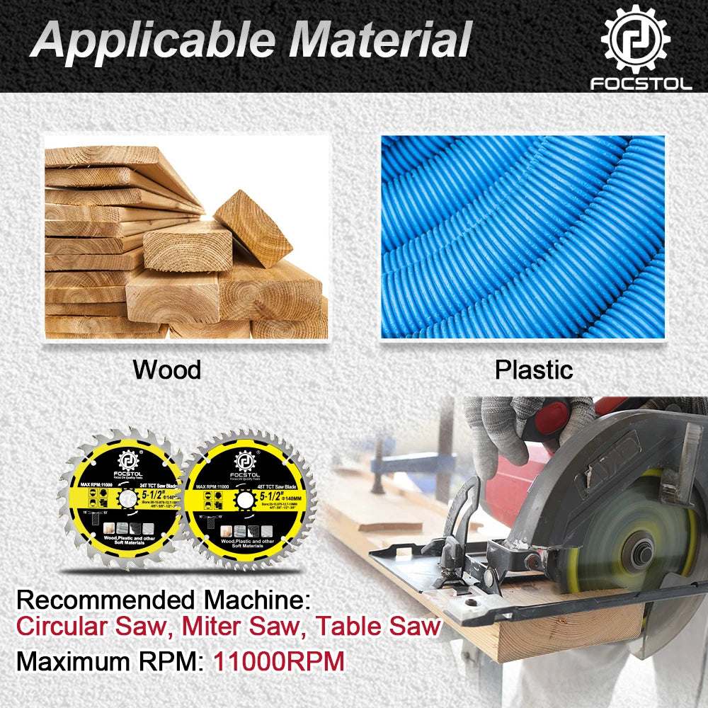 FOCSTOL TCT Carbide Wood Cutting Disc – Circular Saw Blade