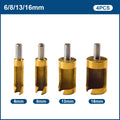 XCAN 4pcs set Barrel Cork Drill Bit Titanium Coated Wood Plug Cutter