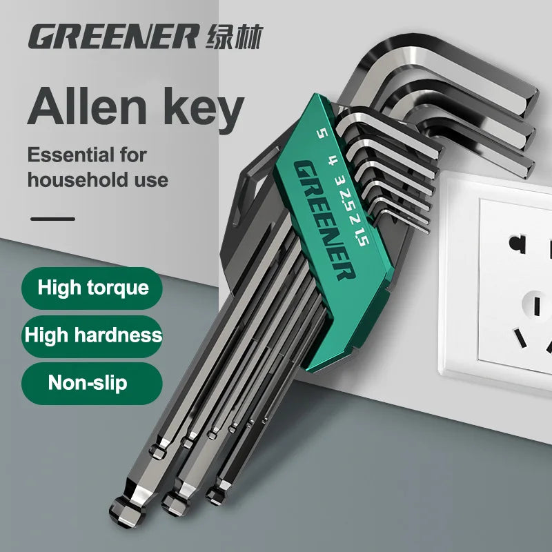 GREENERY Greener Extended Rainbow Wrench Allen Wrench Set Hex Wrench