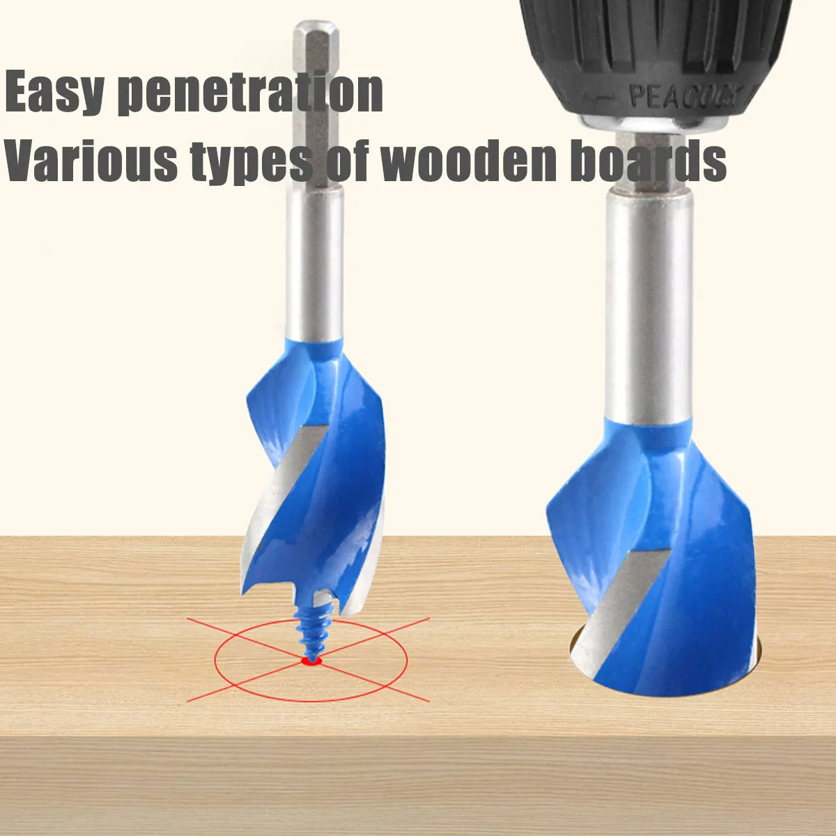 Woodworking Drilling Set,Four Slot Four Blade Drill Bit