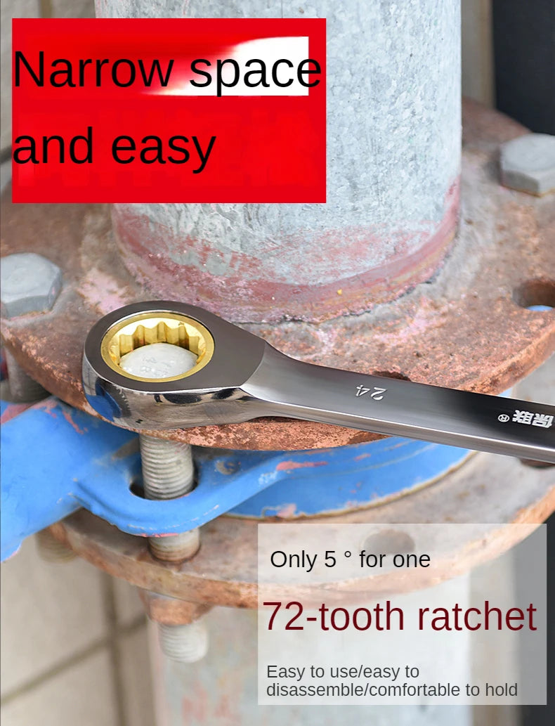 Universal Torx Wrench Adjustable Torque 8-22mm Ratchet Spanner for