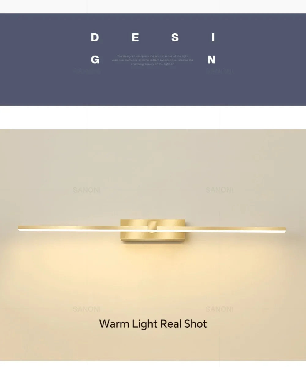 Modern LED Wall Lamp For Bedroom Bedside Hallway Bathroom Makeup