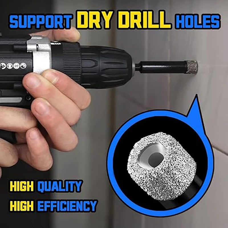 5PCS 5-15mm Dry Diamond Core Drill Bits Set For Tile Concrete