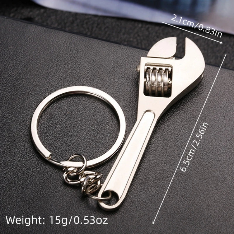Creative Tool Adjustable Wrench Spanner Key Chain, Metal Keychain