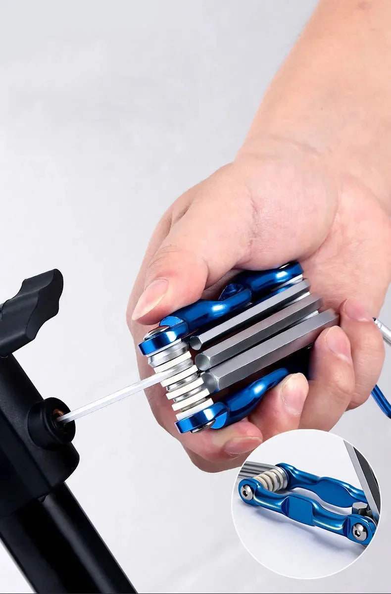 Portable Folding Hex Wrench Allen Set Metal Metric System Torx
