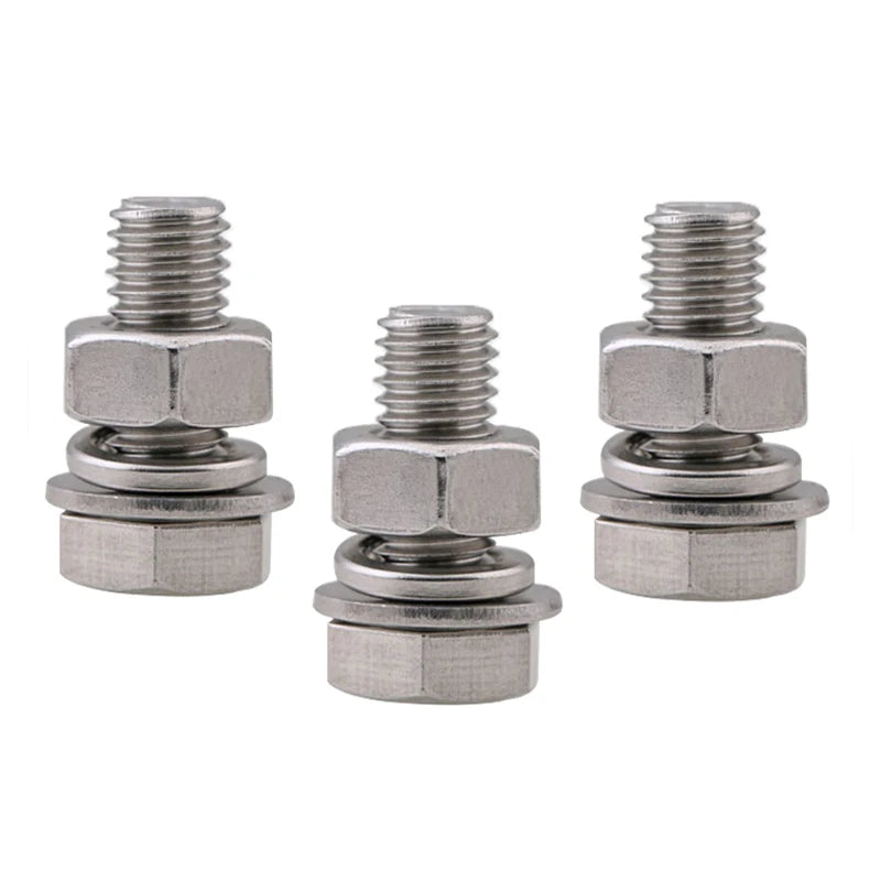 304 Stainless Steel Hexagonal Bolt Screw and Nut Set
