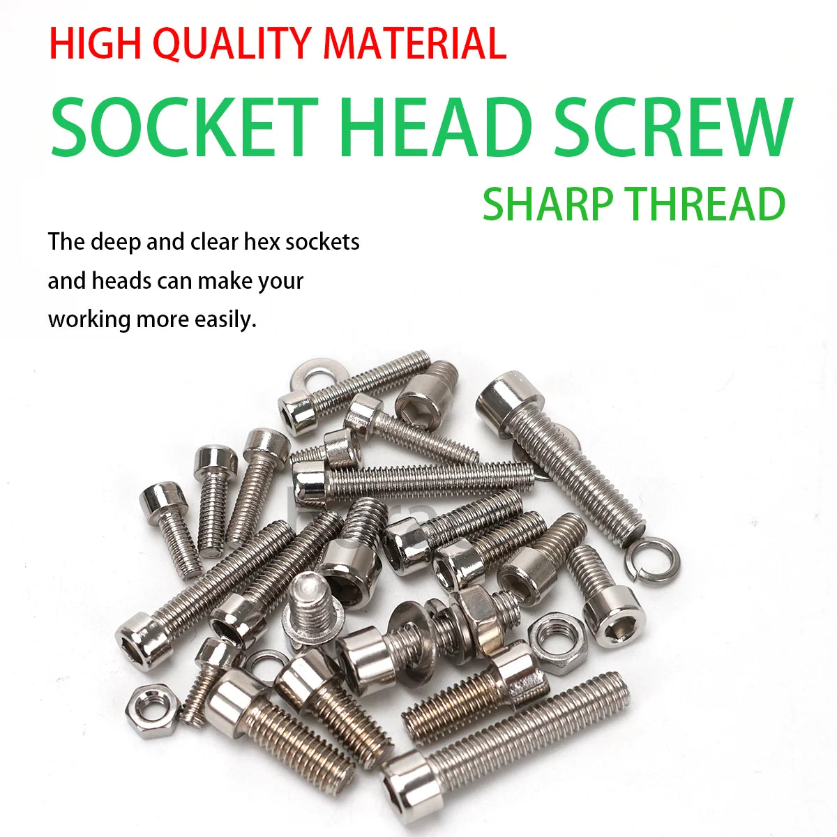 600pcs Stainless Steel Hex Socket Head Nuts and Bolts Set - M3, M4