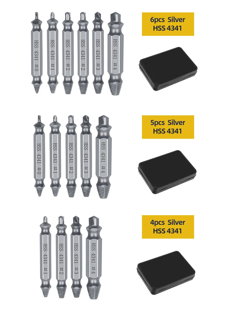 4/5/6Pcs Set Damaged Screw Extractor Center Drill Bit Set Woodworking
