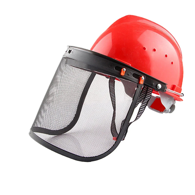 Grass Trimmer & Brushcutter Safety Helmet with Full Face Mesh Guard