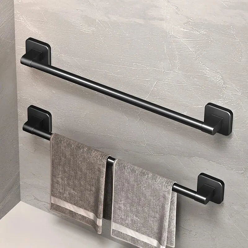 Wall Mounted Towel Rack Bathroom Storage Rack No Drilling Bathroom