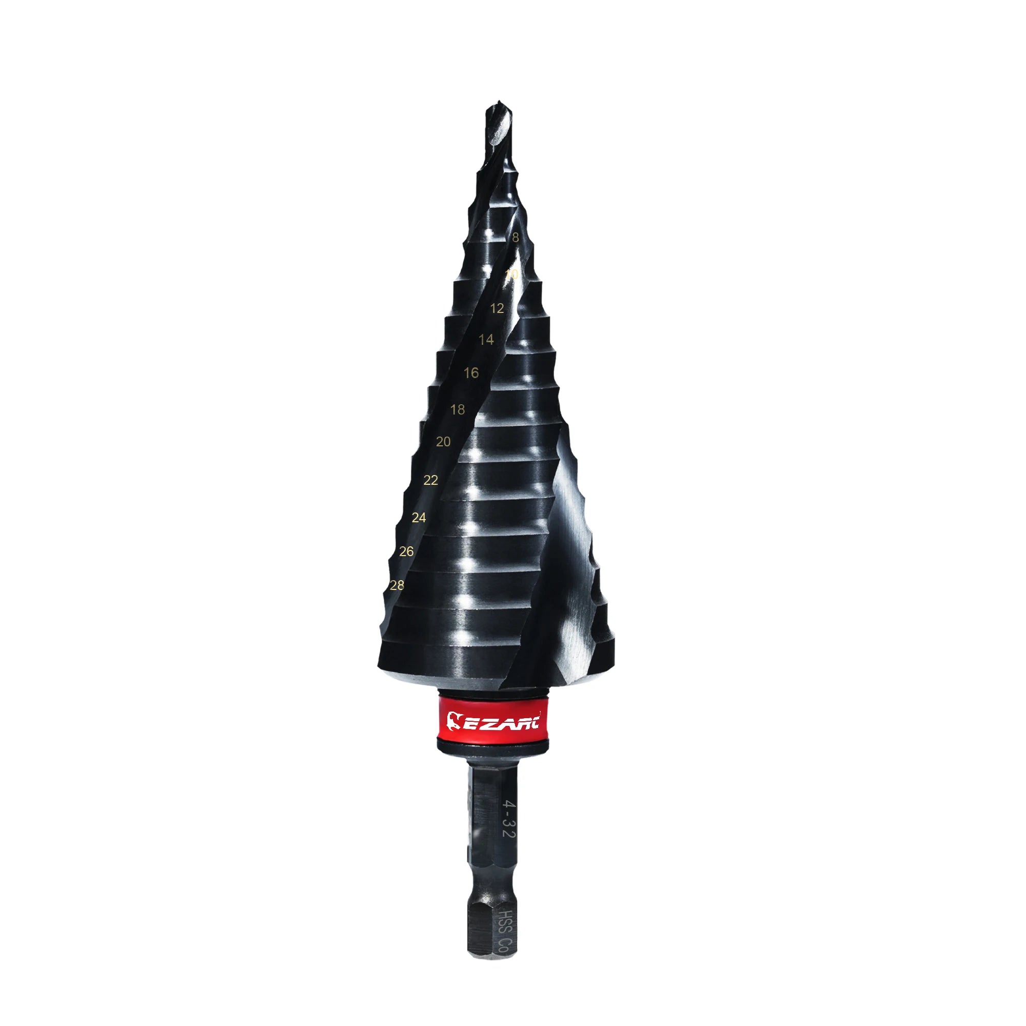 M35 Spiral Flute Step Drill Bit — 4mm to 32mm Unibit for Metal Sheet