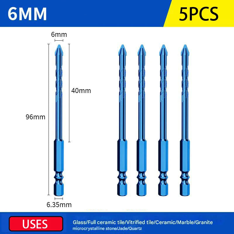 10/5/2PCS Eccentric Drill Bits Set Ceramic Tile Drill Bit Set