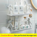 FZCSPEED Cartoon Doll Storage Rack - Self-adhesive Bathroom Wall Ra...