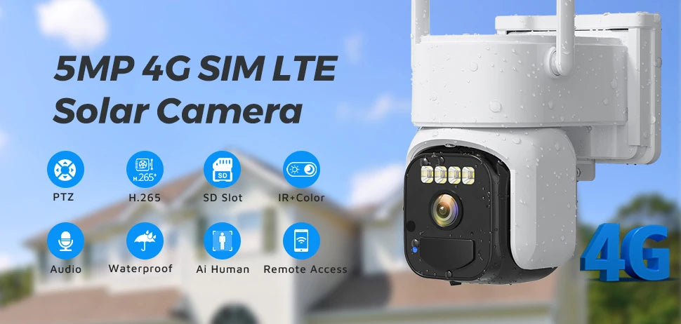 BESDER 15MP Wifi Camera PTZ Outdoor Dual Screen 10X Digital Zoom