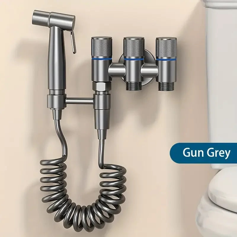 3-in-1 Stainless Steel Water Distributor with Spray Gun - Wall-Mounted
