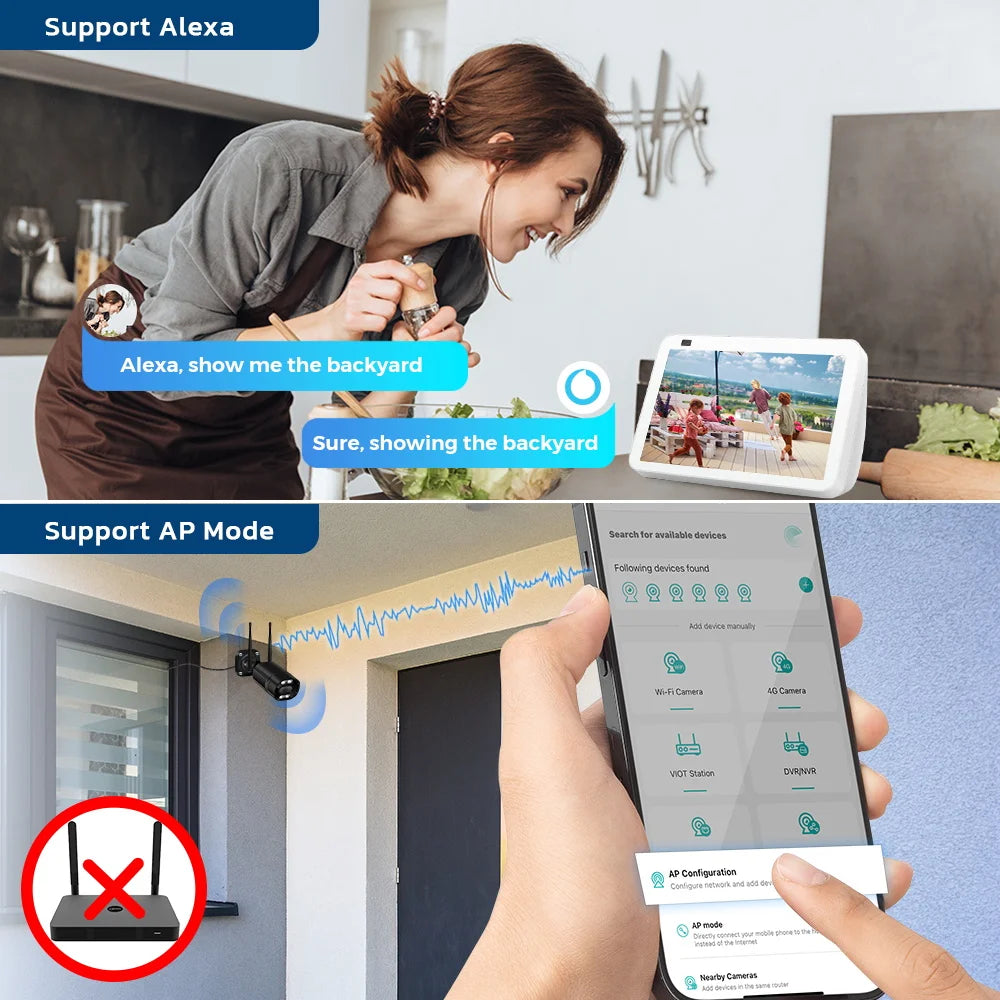 WIFI Camera 5MP HD Outdoor Bullet Surveillance IP Camera AI Human