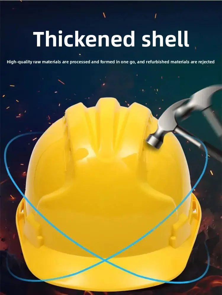 Thickened Glass Steel Safety Helmet – Construction Site Hard Hat
