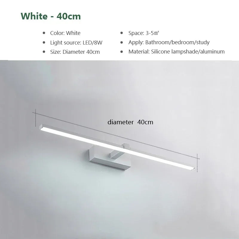 Modern LED Wall Light Bathroom Hardwares Wall Lamp Three Colors Lig