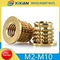M2 M2.5 M3 M4 M5 M6 Brass Heat Set Insert Nut Hot Melt Knurled