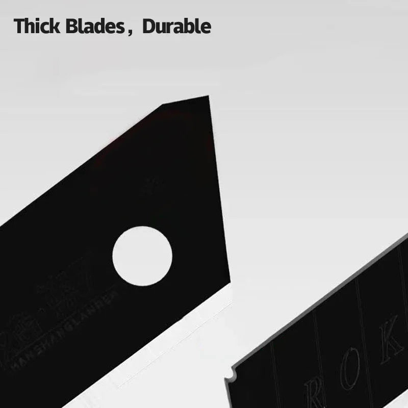 100/10PCS Carbon Steel Replace Utility Knife Blade 100mm*18mm Black