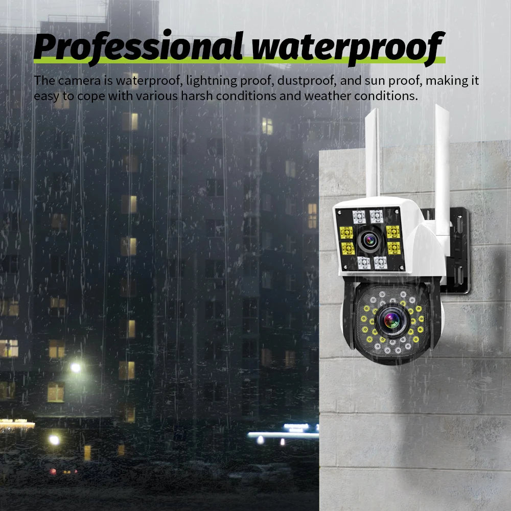 Neye 4K/8MP Wireless WiFi Camera 1080P Dual Lens Dual Screen Outdoor