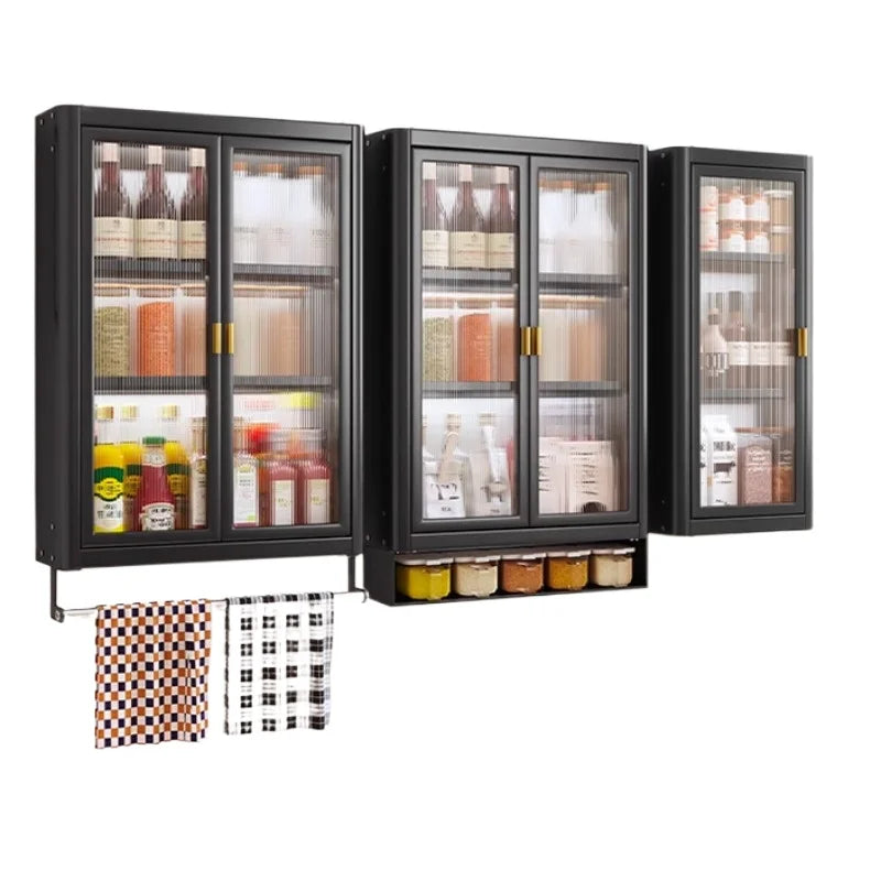 Wall-Mounted Kitchen Condiment Storage Rack – Oil, Salt & Sauce