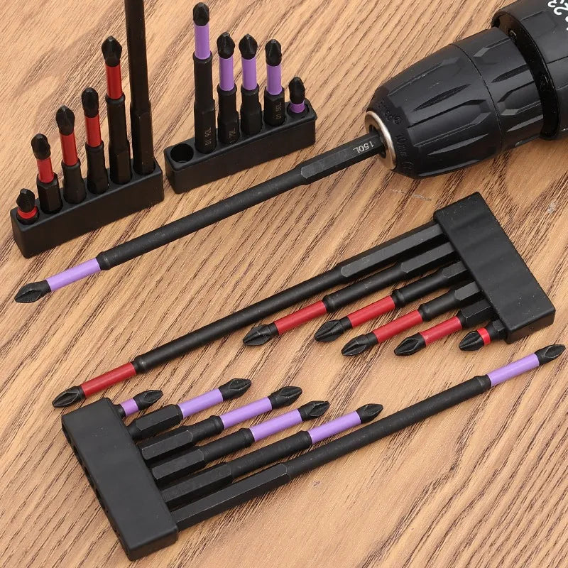 Strong Magnetic Impact Bit Anti-Slip Long Screwdriver Drill Hex Shank