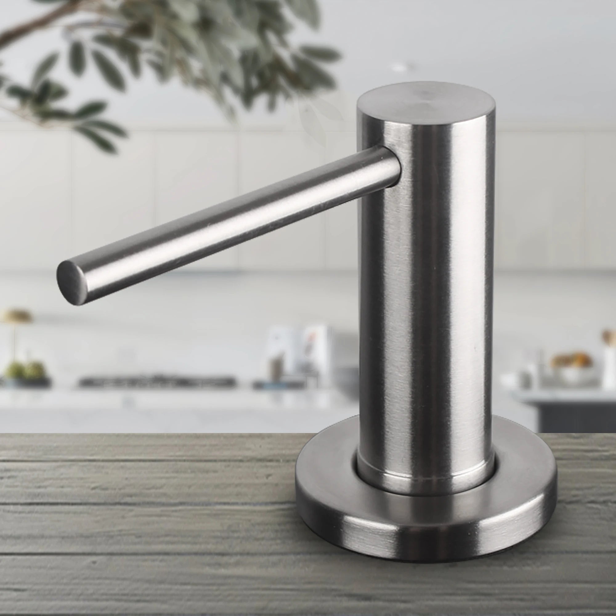 Solid 304 Stainless Steel Soap Dispenser for Kitchen Sink with 17 O...