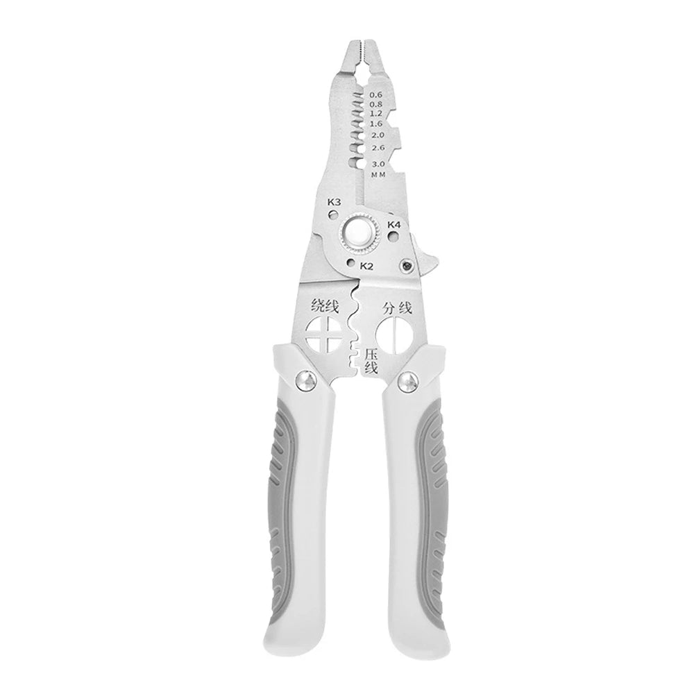 Pintudy 21 in 1 Wire Stripping Pliers Bent Non Slip Handle