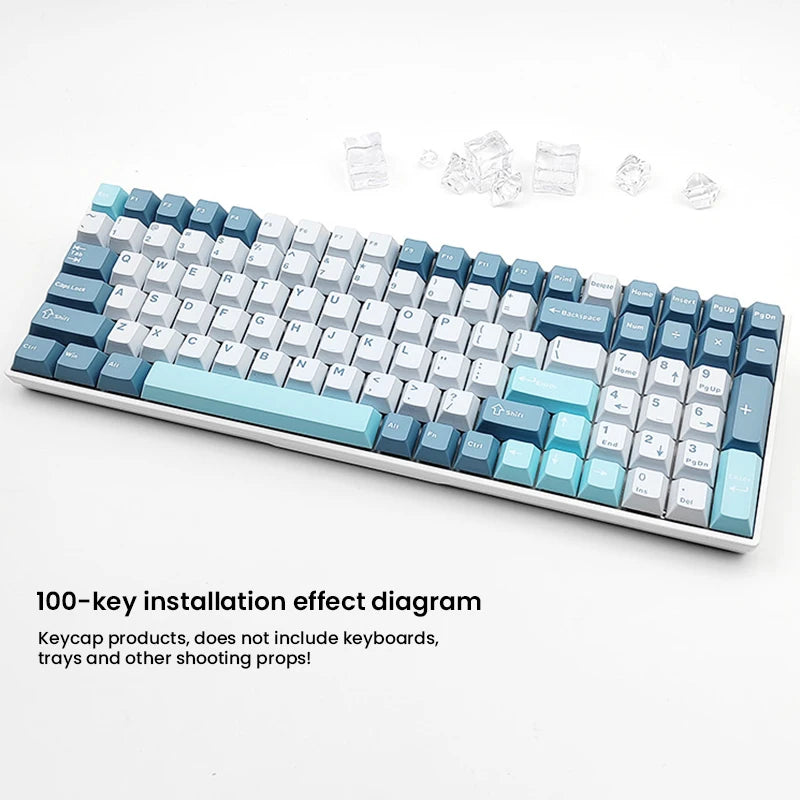 126 Keys Double Shot PBT Cherry Keycaps Mechanical Game Keyboard