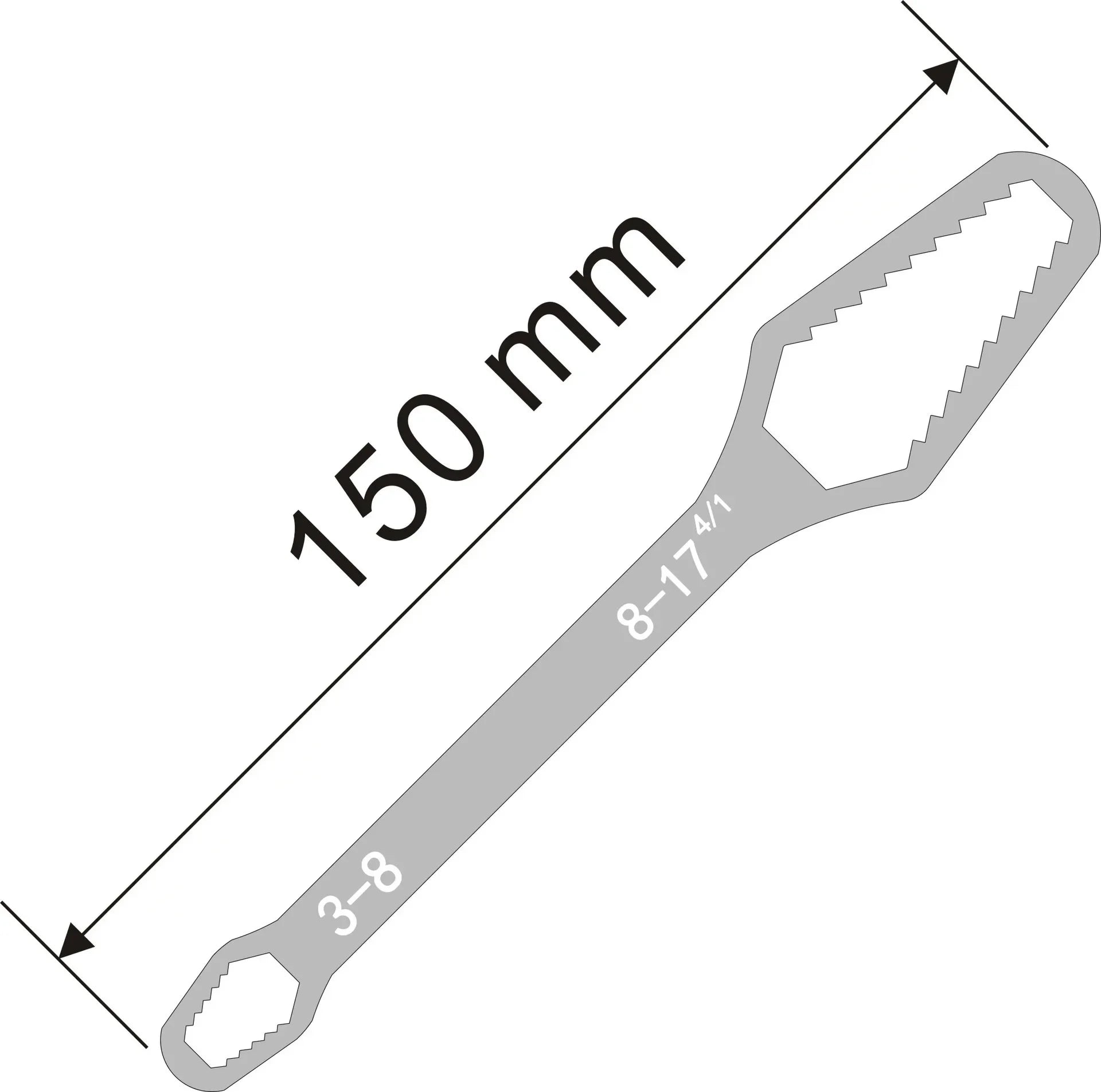 3-17mm Universal Torx Wrench Self-tightening Adjustable Glasses