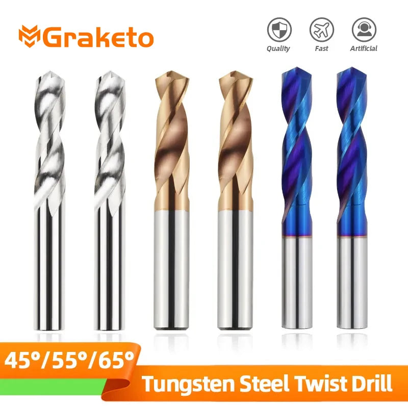 Tungsten Carbide Twist Drill Whole Bit Metal Processing High Hardness
