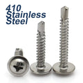 10pcs M4.2 M4.8 Zinc Plated Carbon Steel/410 SS/304 SS Cross Phillips