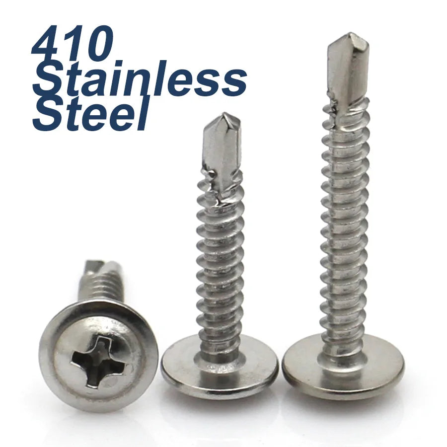 10pcs M4.2 M4.8 Zinc Plated Carbon Steel/410 SS/304 SS Cross Phillips