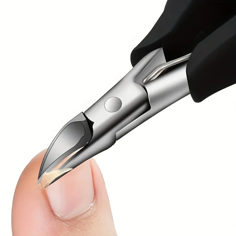 Professional Grade Concave Stainless Steel Nail Clippers for Thick