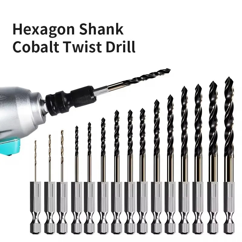 1.5-7.5mm Hex Shank Twist Drill Bit Wood Metal Hole Cutter Core